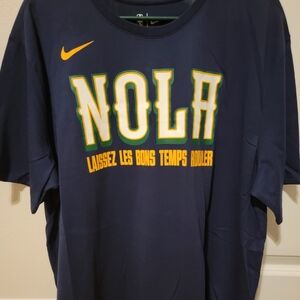Nike Navy NOLA Tee with Yellow and Green Accents